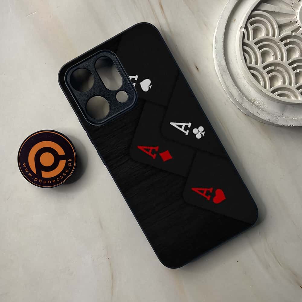 Oppo Reno 14 5G - Black Art Design 5- Premium Metal Printed soft Bumper shock Proof Case CS-51493