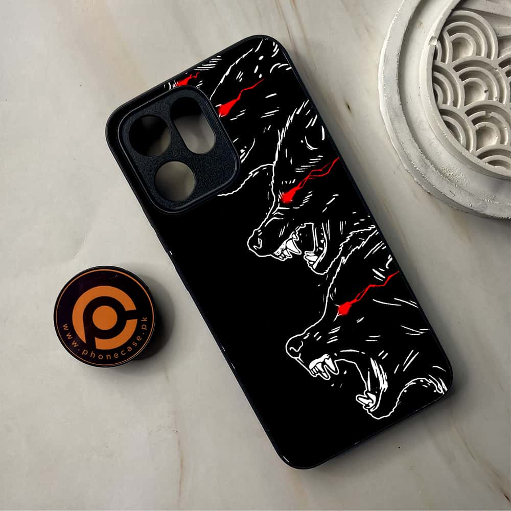 Oppo Reno 14F 5G - Black Art Series - Premium Metal Printed Soft Bumper Shockproof Case