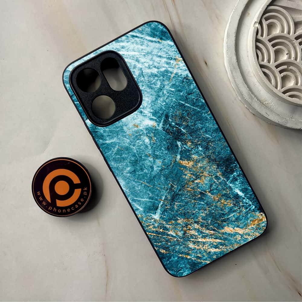 Oppo Reno 14F 5G - Blue Marble 2.0 Series - Premium Metal Printed Soft Bumper Shockproof Case