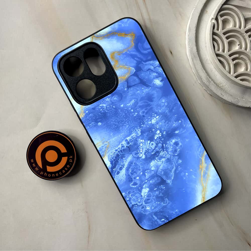 Oppo Reno 14F 5G - Blue Marble 2.0 Series - Premium Metal Printed Soft Bumper Shockproof Case
