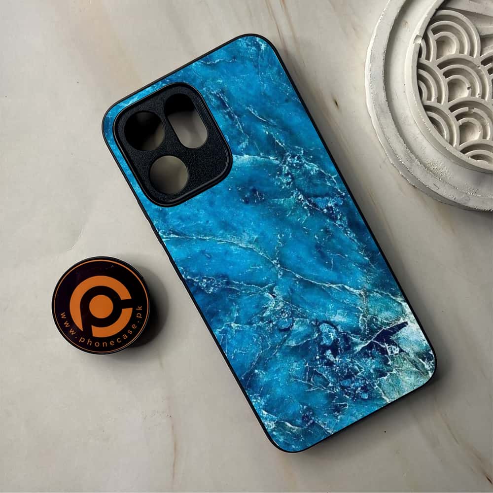 Oppo Reno 14F 5G - Blue Marble 2.0 Series - Premium Metal Printed Soft Bumper Shockproof Case