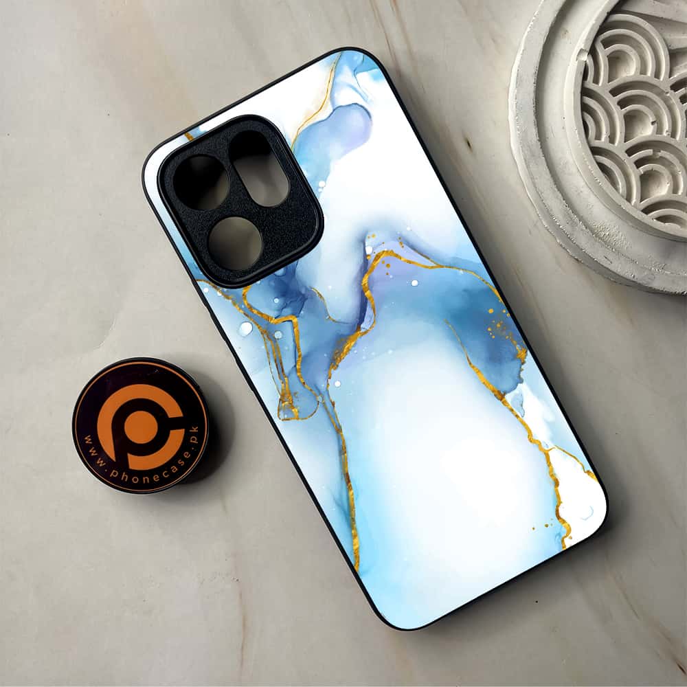 Oppo Reno 14F 5G - Blue Marble 2.0 Series - Premium Metal Printed Soft Bumper Shockproof Case