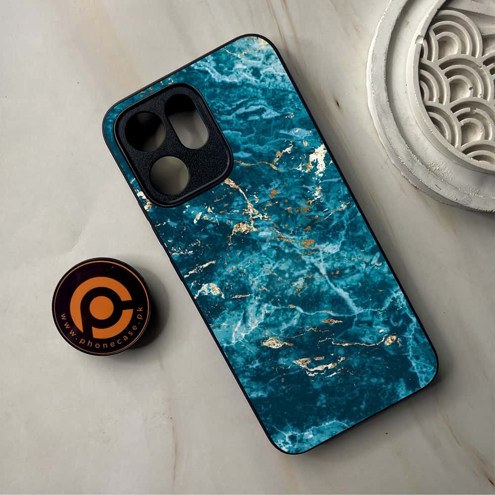 Oppo Reno 14F 5G - Blue Marble 2.0 Series - Premium Metal Printed Soft Bumper Shockproof Case