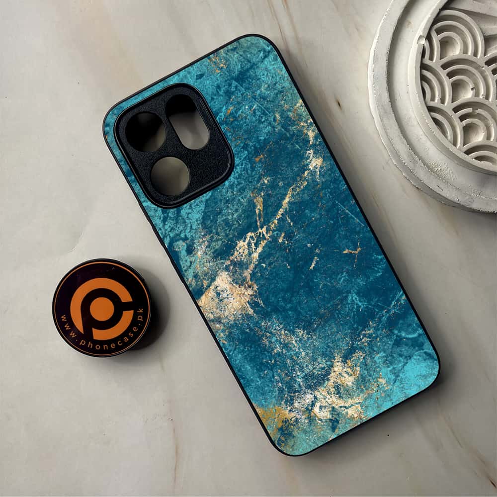 Oppo Reno 14F 5G - Blue Marble 2.0 Series - Premium Metal Printed Soft Bumper Shockproof Case