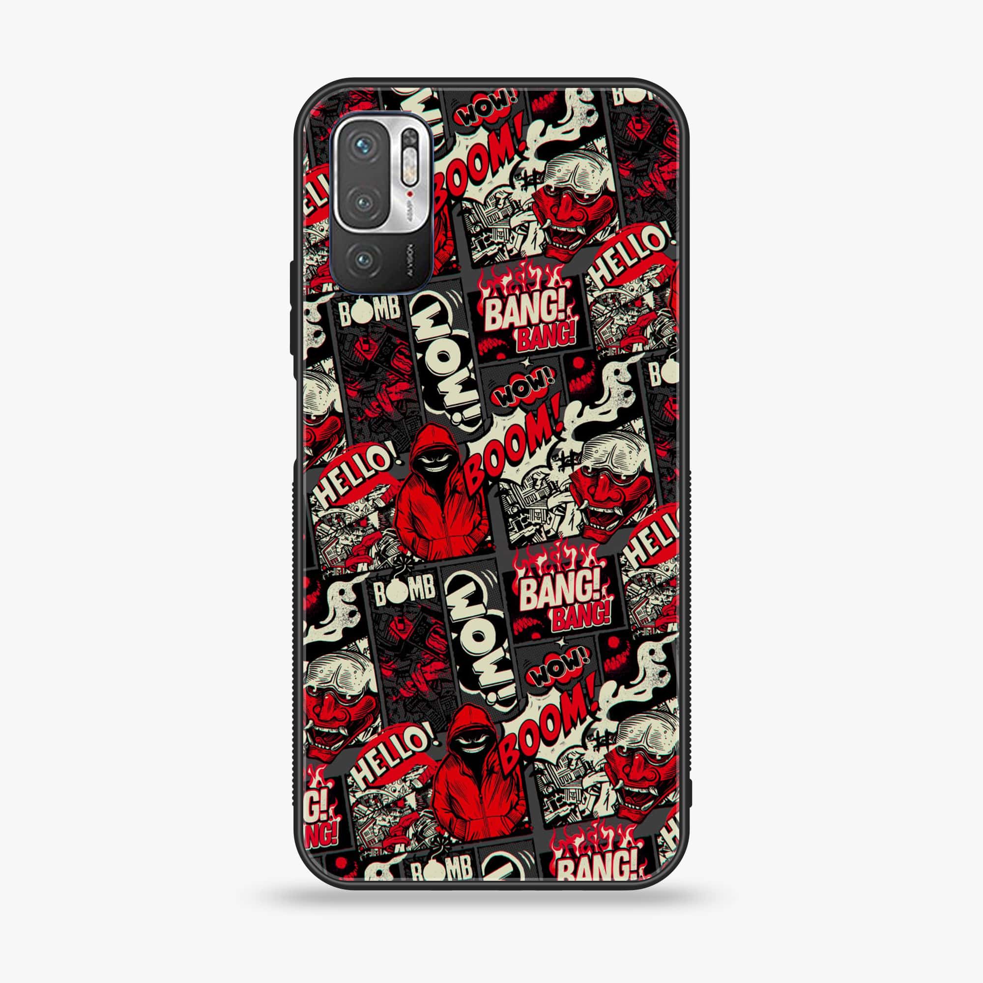 Xiaomi Redmi Note 10 5G - Boom Red - Premium Printed Glass soft Bumper shock Proof Case