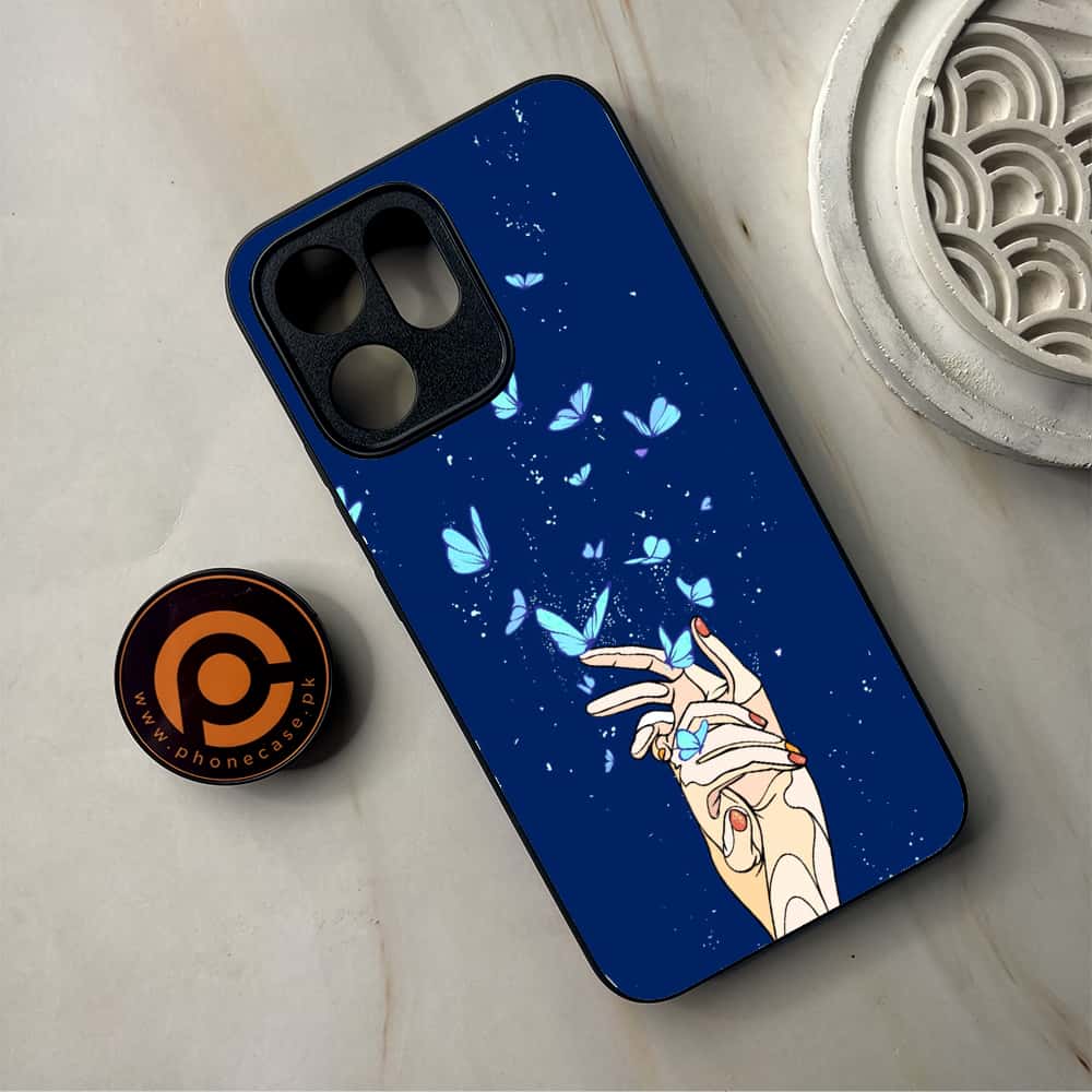 Oppo Reno 14F 5G - Butterflies Design Series - Premium Metal Printed Soft Bumper Shockproof Case