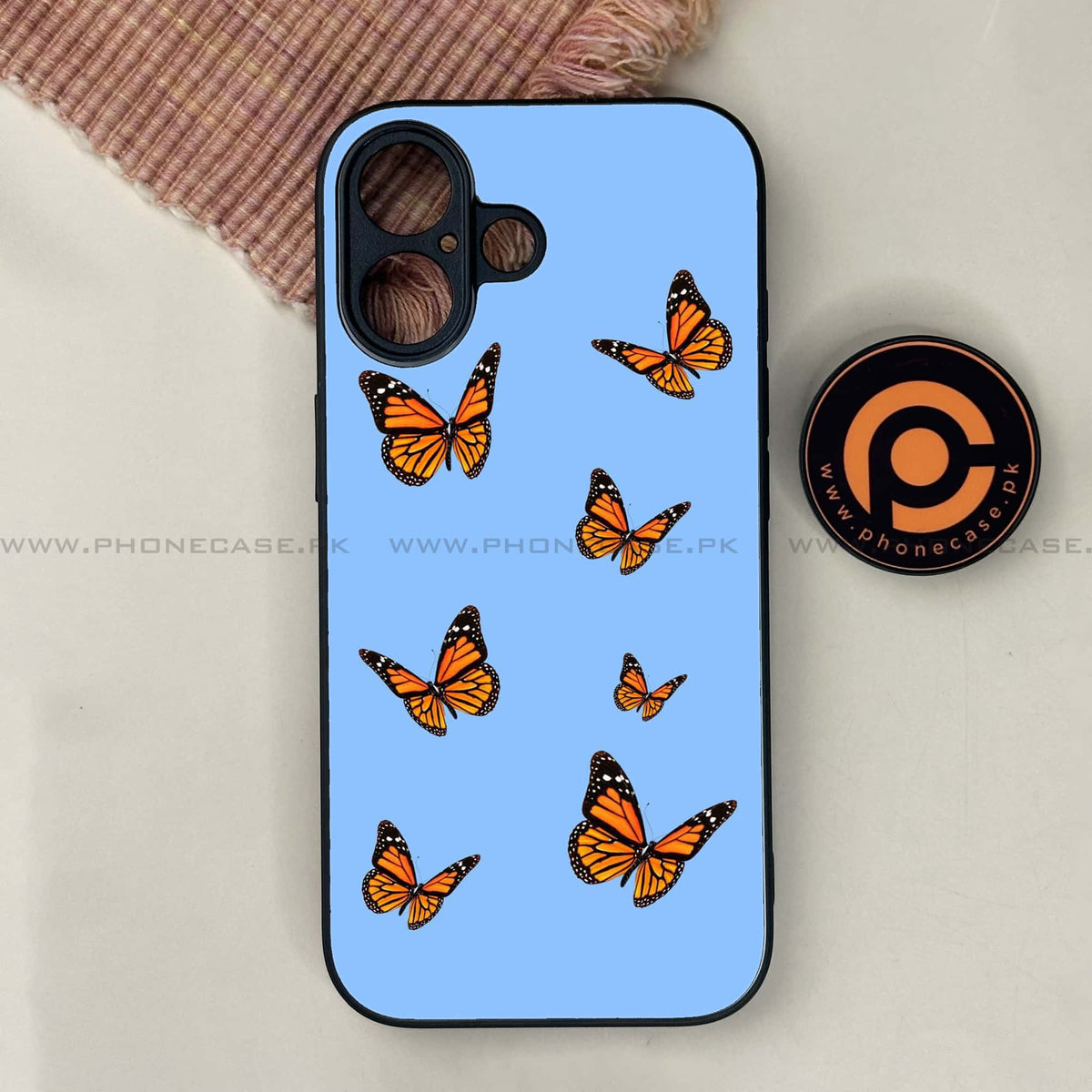 Butterflies Design- Premium Printed Metal soft Bumper shock Proof Case All Models