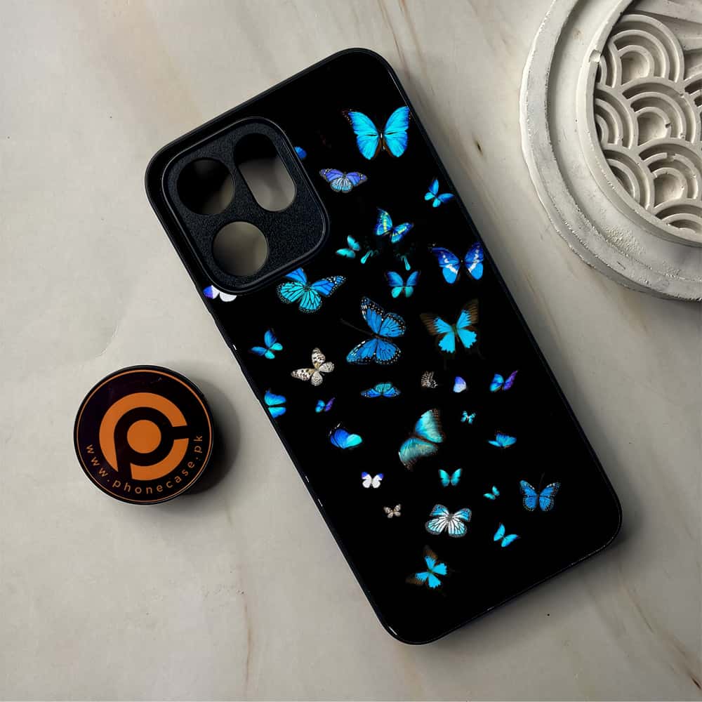 Oppo Reno 14F 5G - Butterflies Design Series - Premium Metal Printed Soft Bumper Shockproof Case