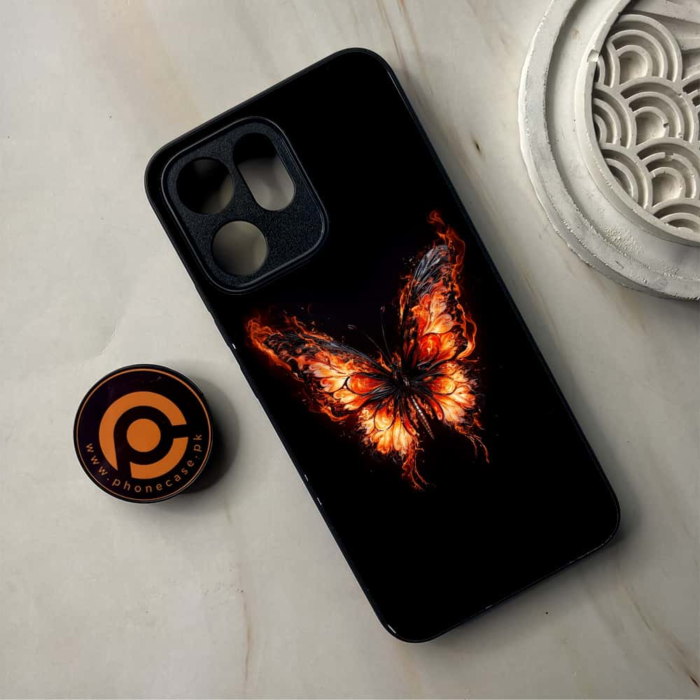 Oppo Reno 14F 5G - Butterflies Design Series - Premium Metal Printed Soft Bumper Shockproof Case