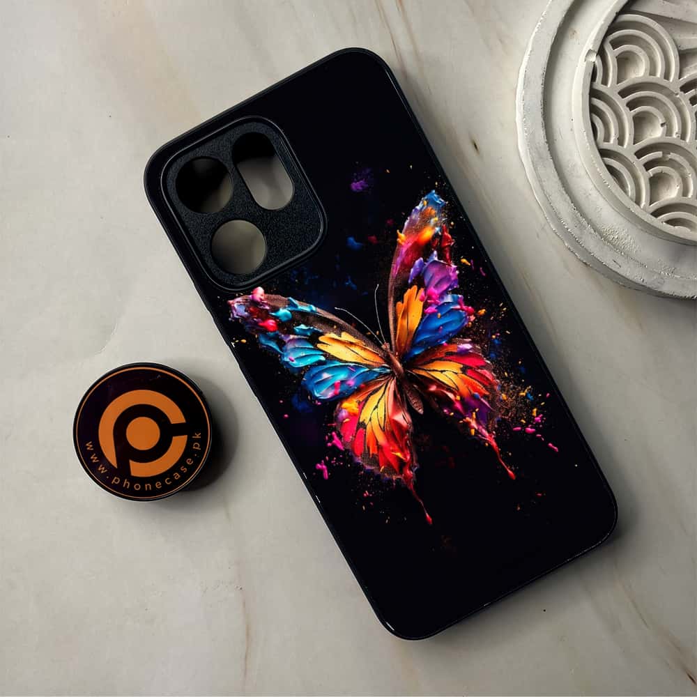 Oppo Reno 14F 5G - Butterflies Design Series - Premium Metal Printed Soft Bumper Shockproof Case
