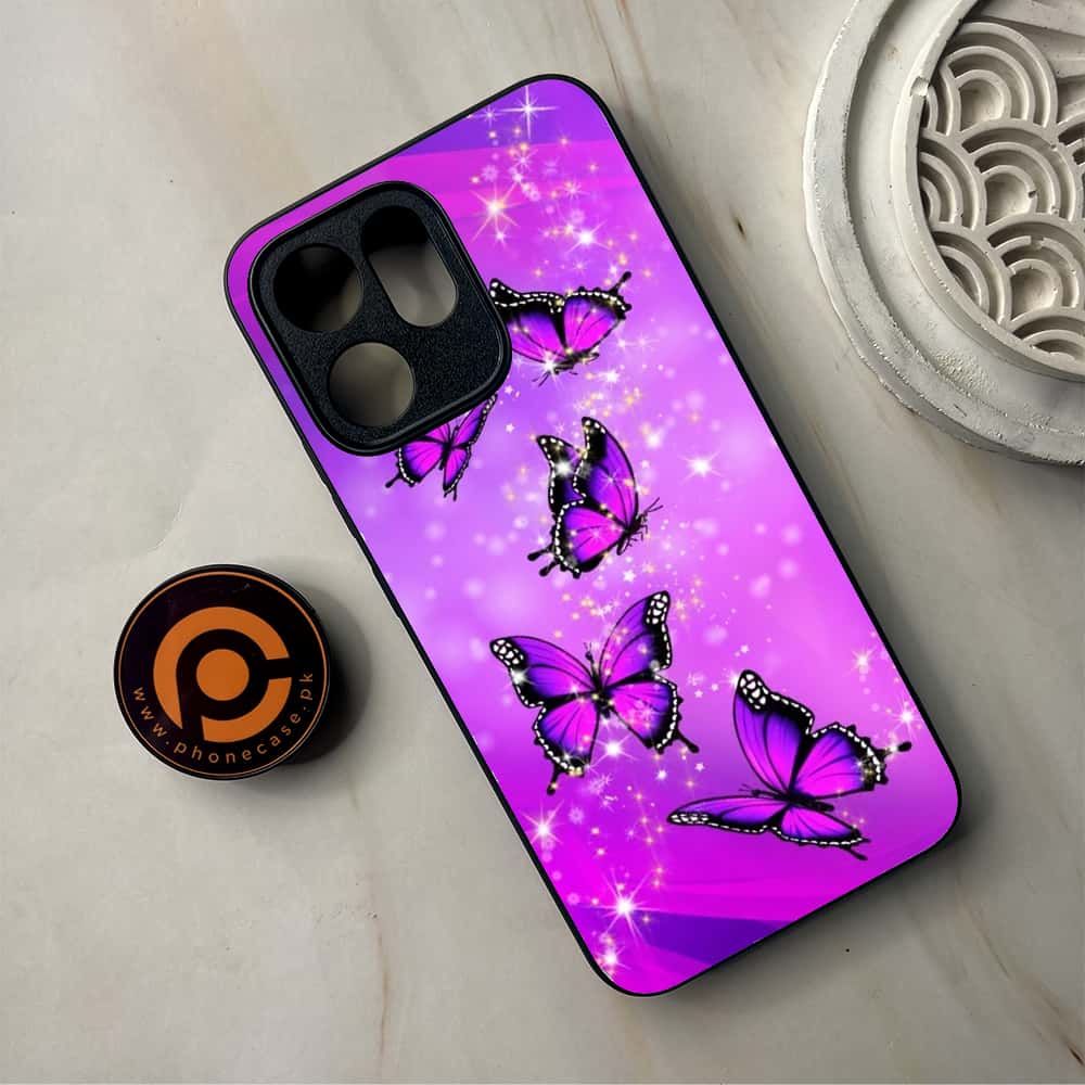 Oppo Reno 14F 5G - Butterflies Design Series - Premium Metal Printed Soft Bumper Shockproof Case