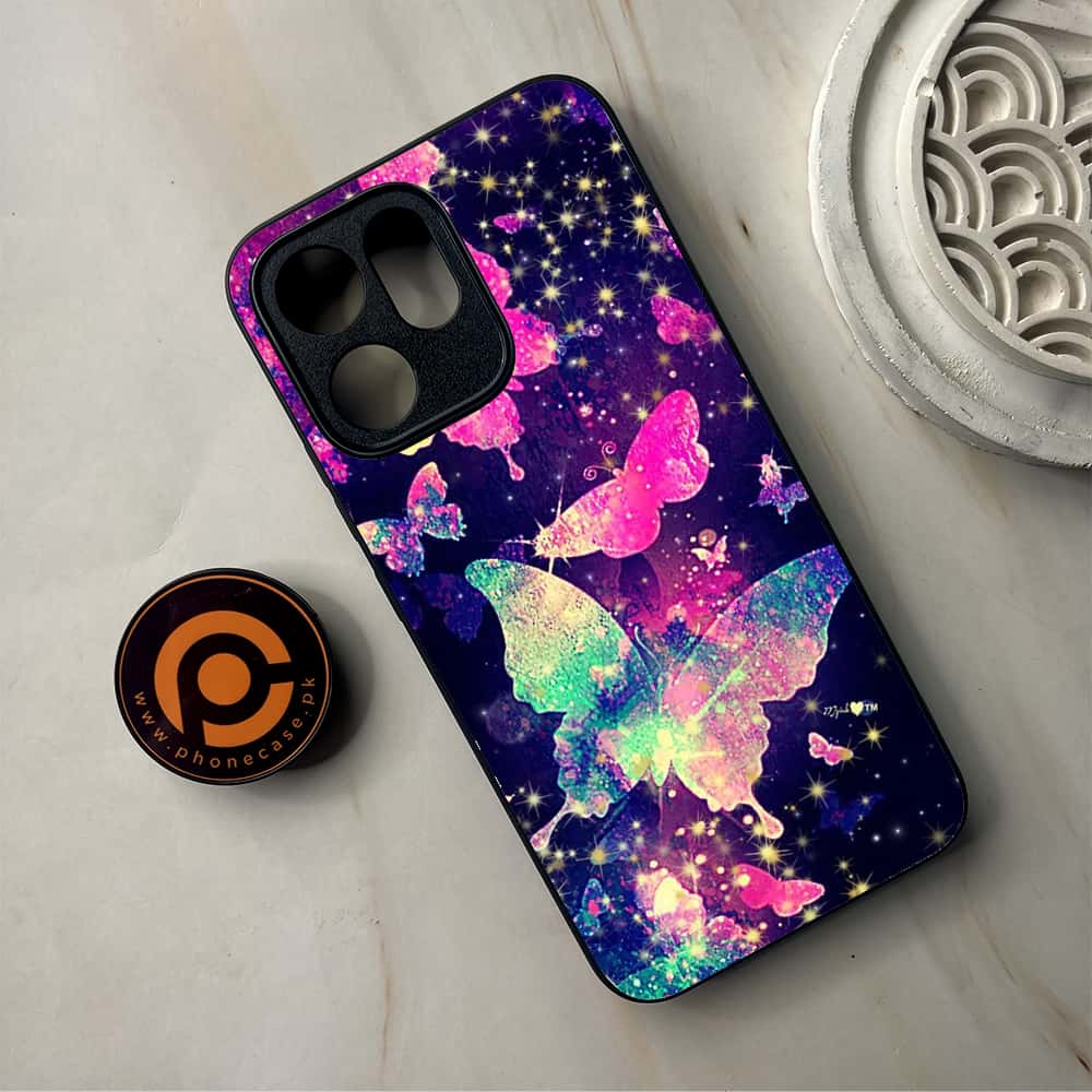Oppo Reno 14F 5G - Butterflies Design Series - Premium Metal Printed Soft Bumper Shockproof Case