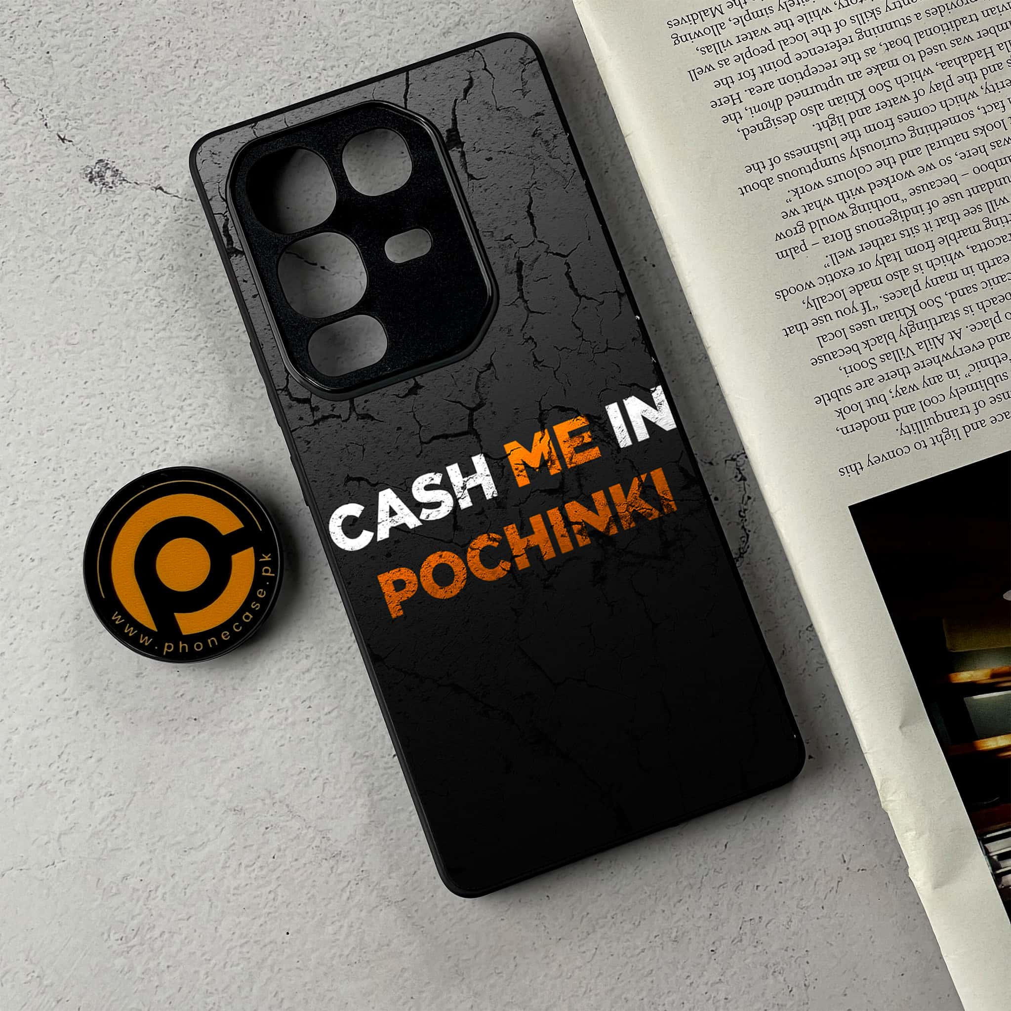 Infinix Note 50 Pro Plus - Cash Me - Premium Metal Printed Soft Bumper Shockproof Case