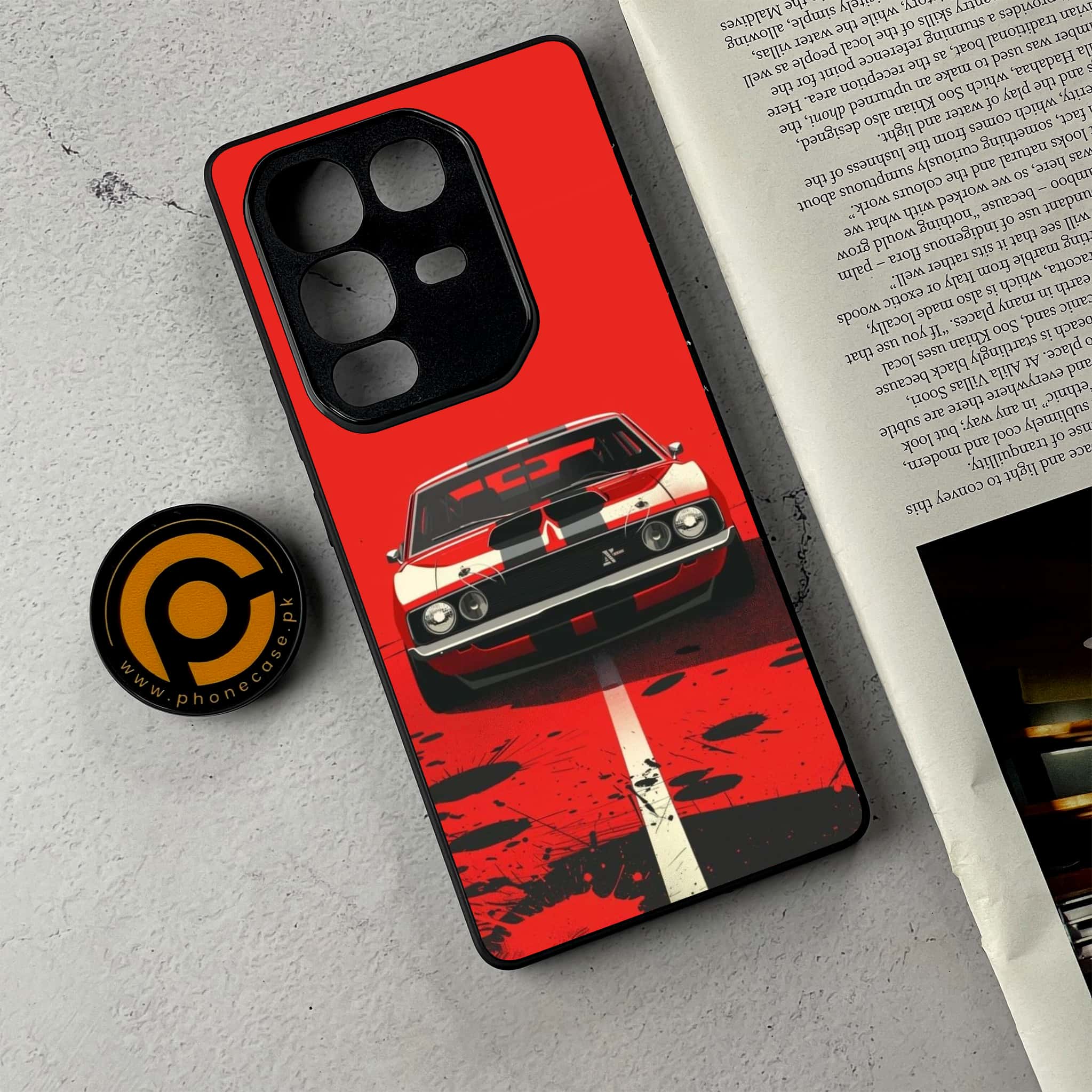 Infinix Note 50 Pro Plus - Classic Racer Vibes - Premium Metal Printed Soft Bumper Shockproof Case