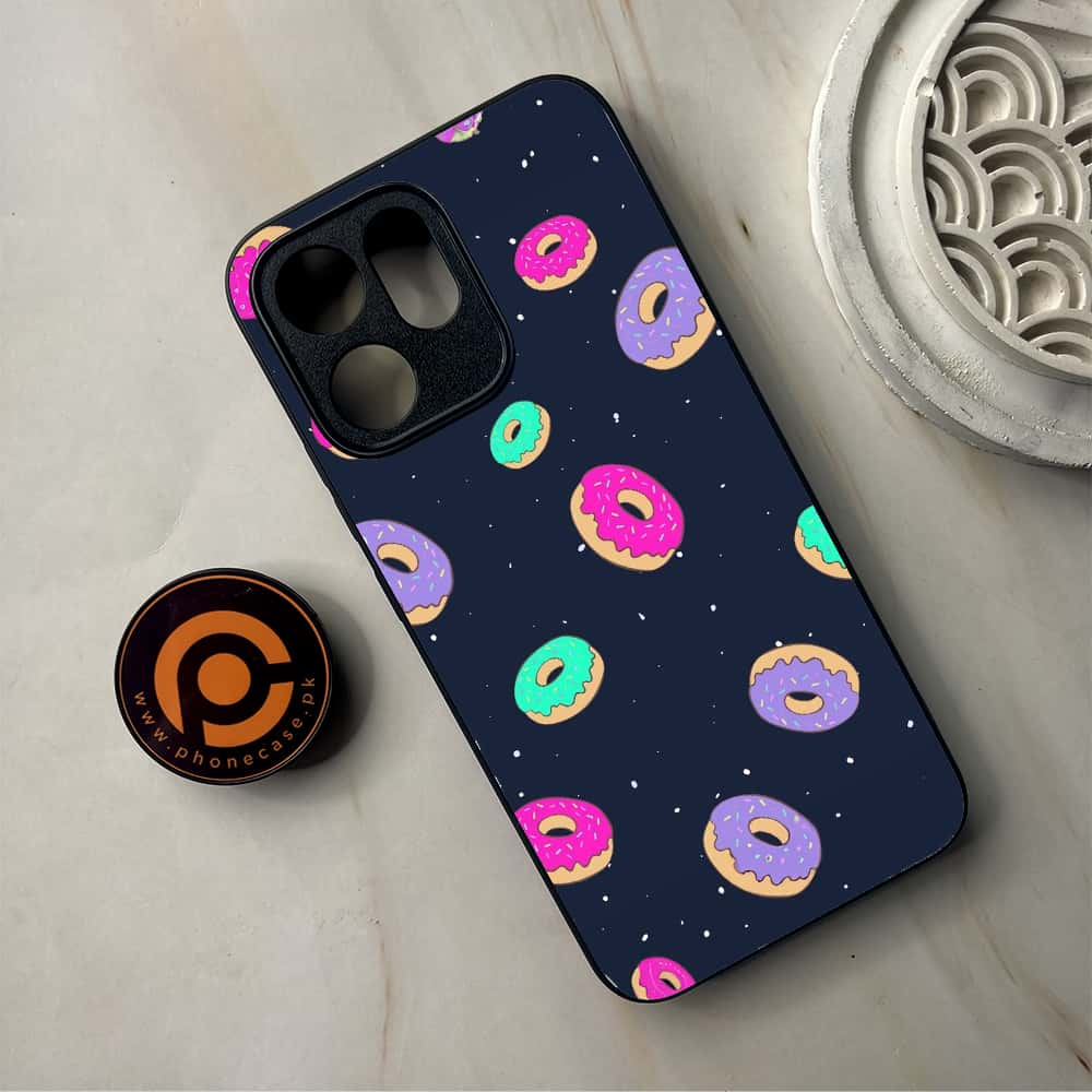 Oppo Reno 14F 5G - Colorful Donuts - Premium Metal Printed Soft Bumper Shockproof Case