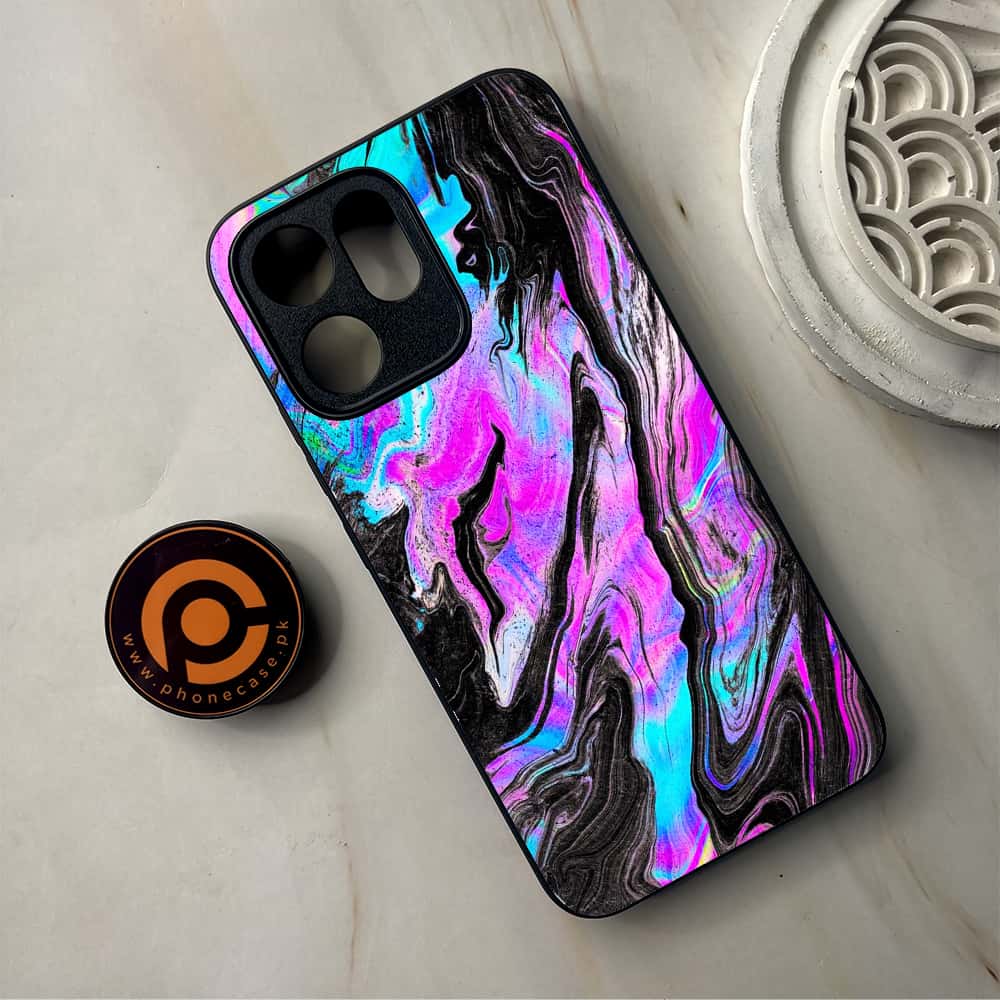 Oppo Reno 14F 5G -  Cosmic Inferno - Premium Metal Printed Soft Bumper Shockproof Case