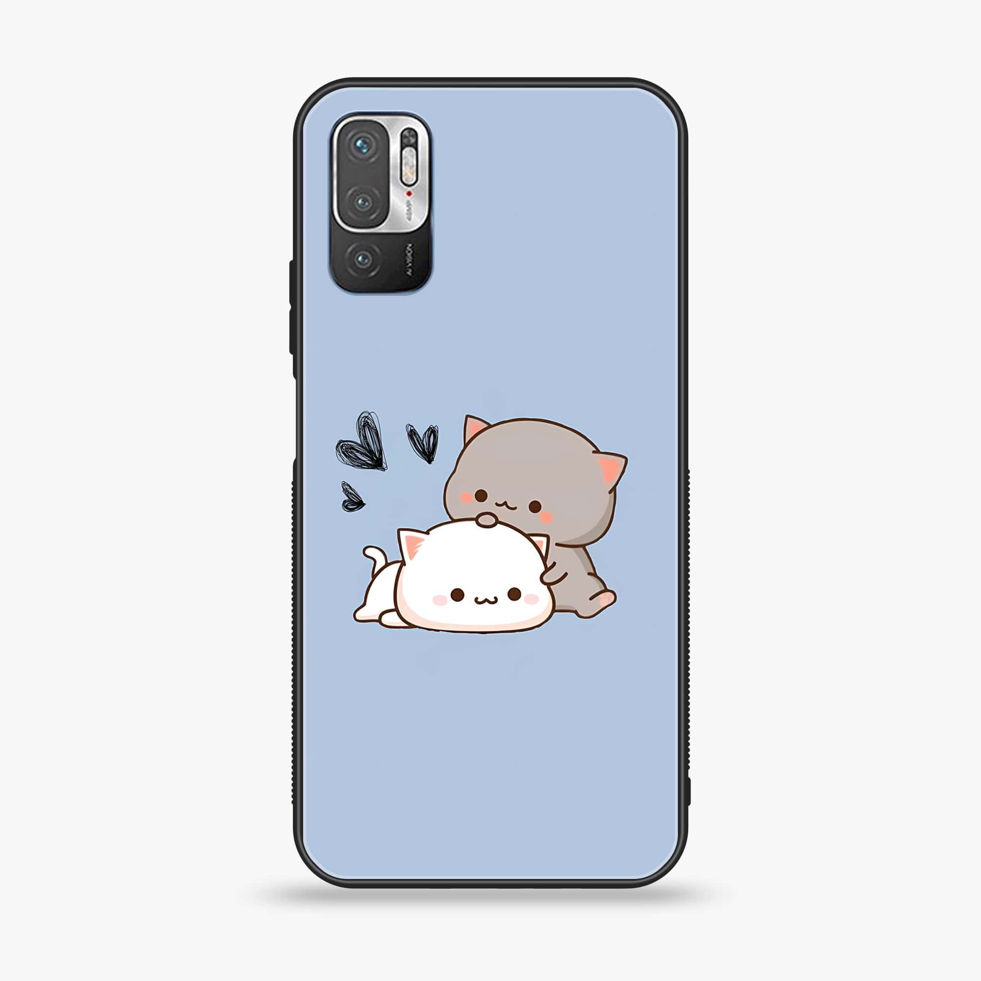 Xiaomi Redmi Note 10 5G - Cute BuBu DuDu Series - Premium Printed Glass soft Bumper shock Proof Case
