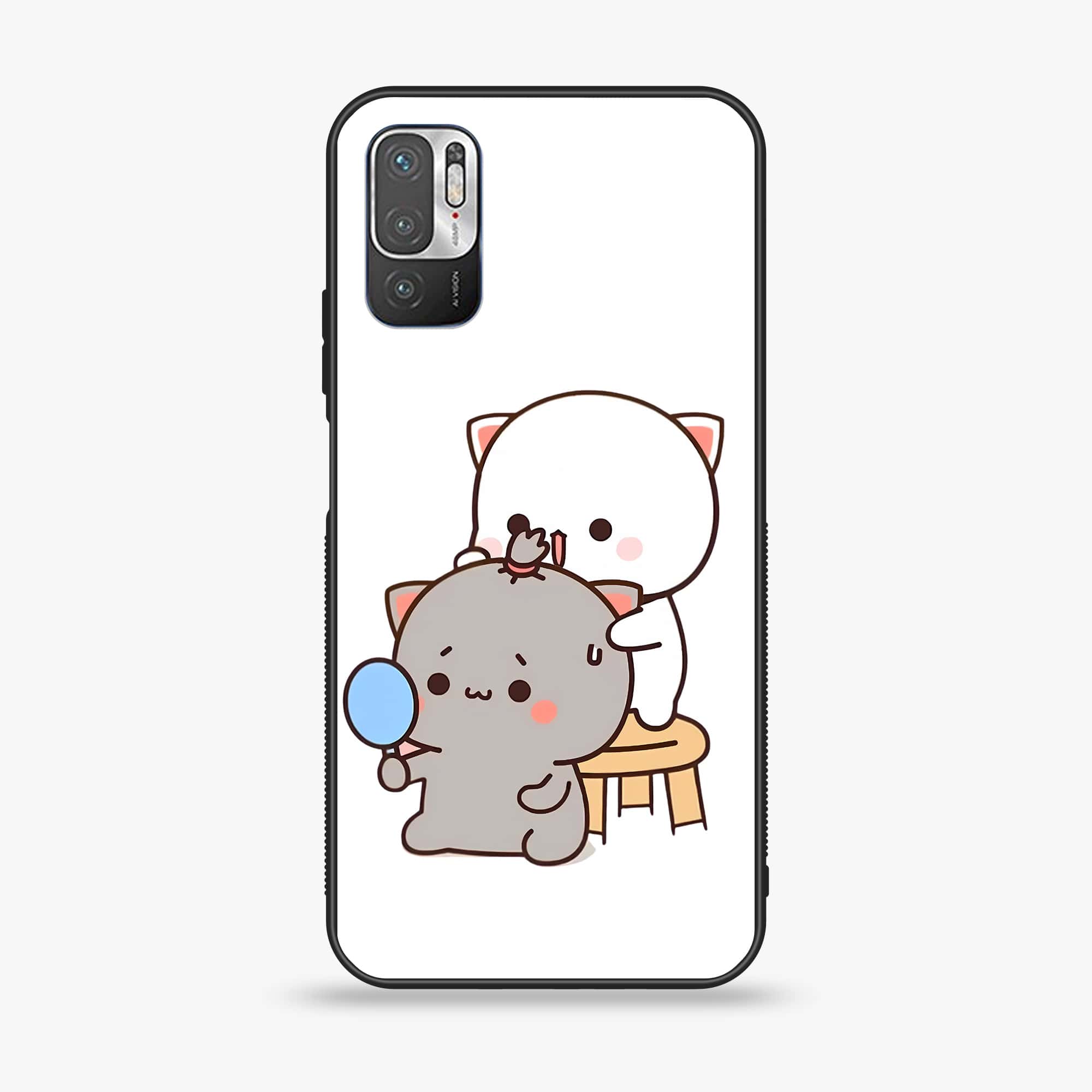 Xiaomi Redmi Note 10 5G - Cute BuBu DuDu Series - Premium Printed Glass soft Bumper shock Proof Case