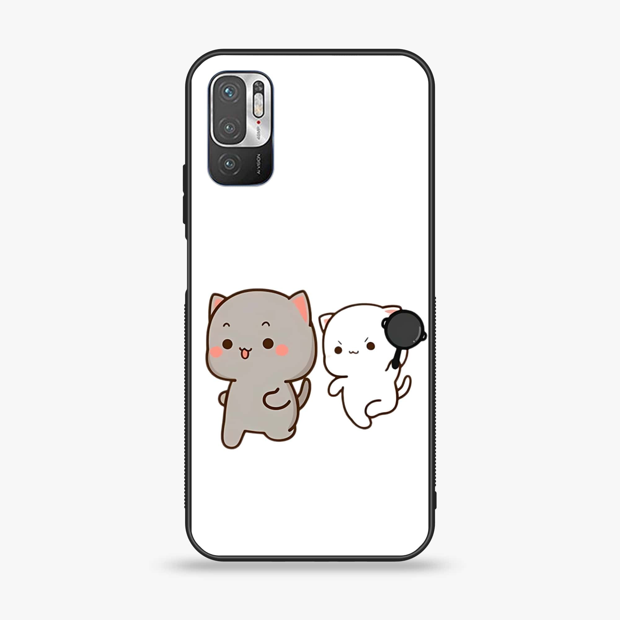 Xiaomi Redmi Note 10 5G - Cute BuBu DuDu Series - Premium Printed Glass soft Bumper shock Proof Case