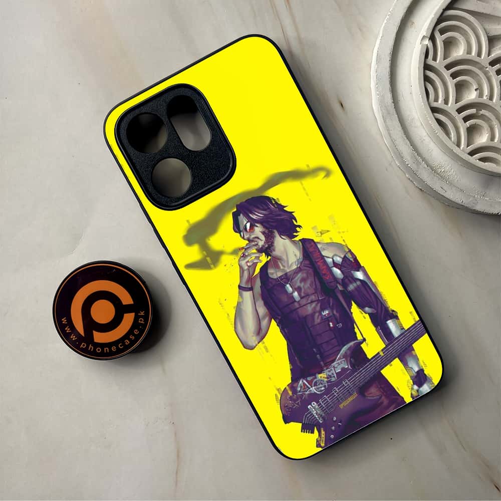 Oppo Reno 14F 5G - Cybernetic Warrior Series - Premium Metal Printed Soft Bumper Shockproof Case