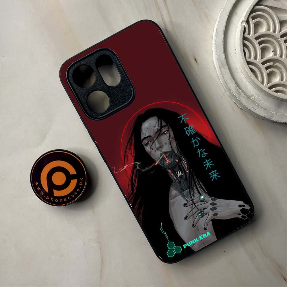 Oppo Reno 14F 5G - Cybernetic Warrior Series - Premium Metal Printed Soft Bumper Shockproof Case