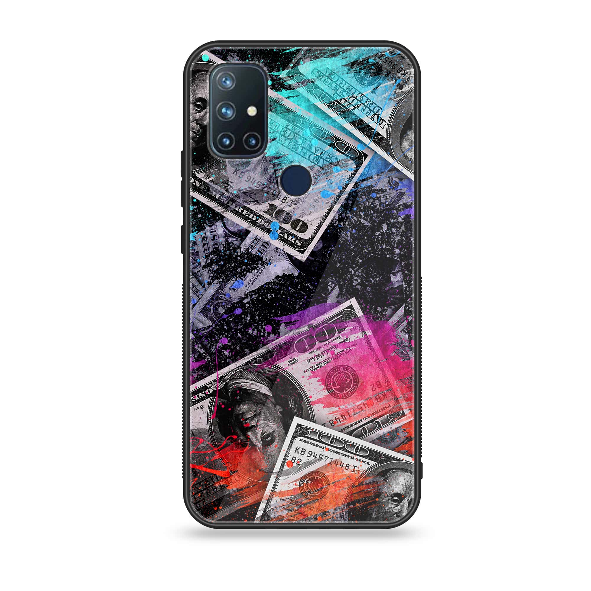OnePlus Nord N10- Dollar Series - Premium Printed Glass soft Bumper shock Proof Case