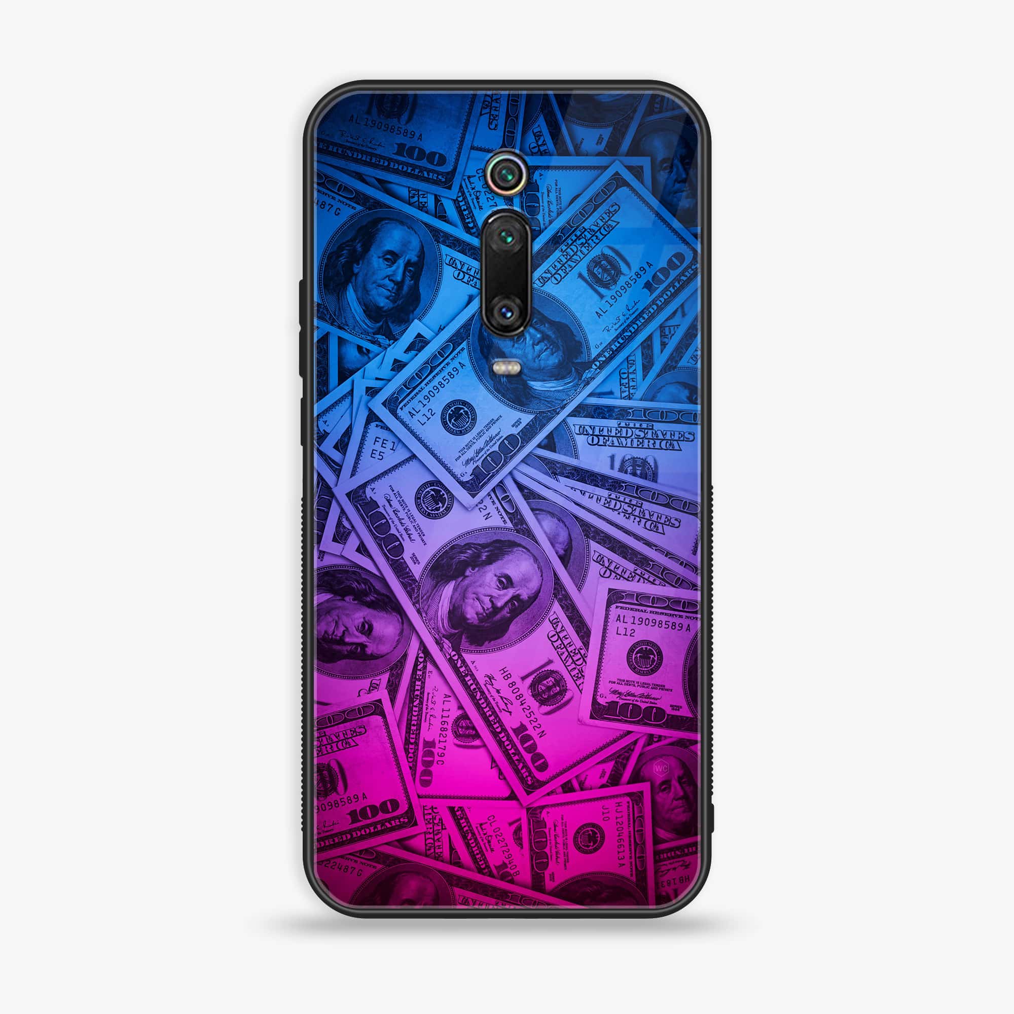 Xiaomi Mi 9T - Dollar Series - Premium Printed Glass soft Bumper shock Proof Case