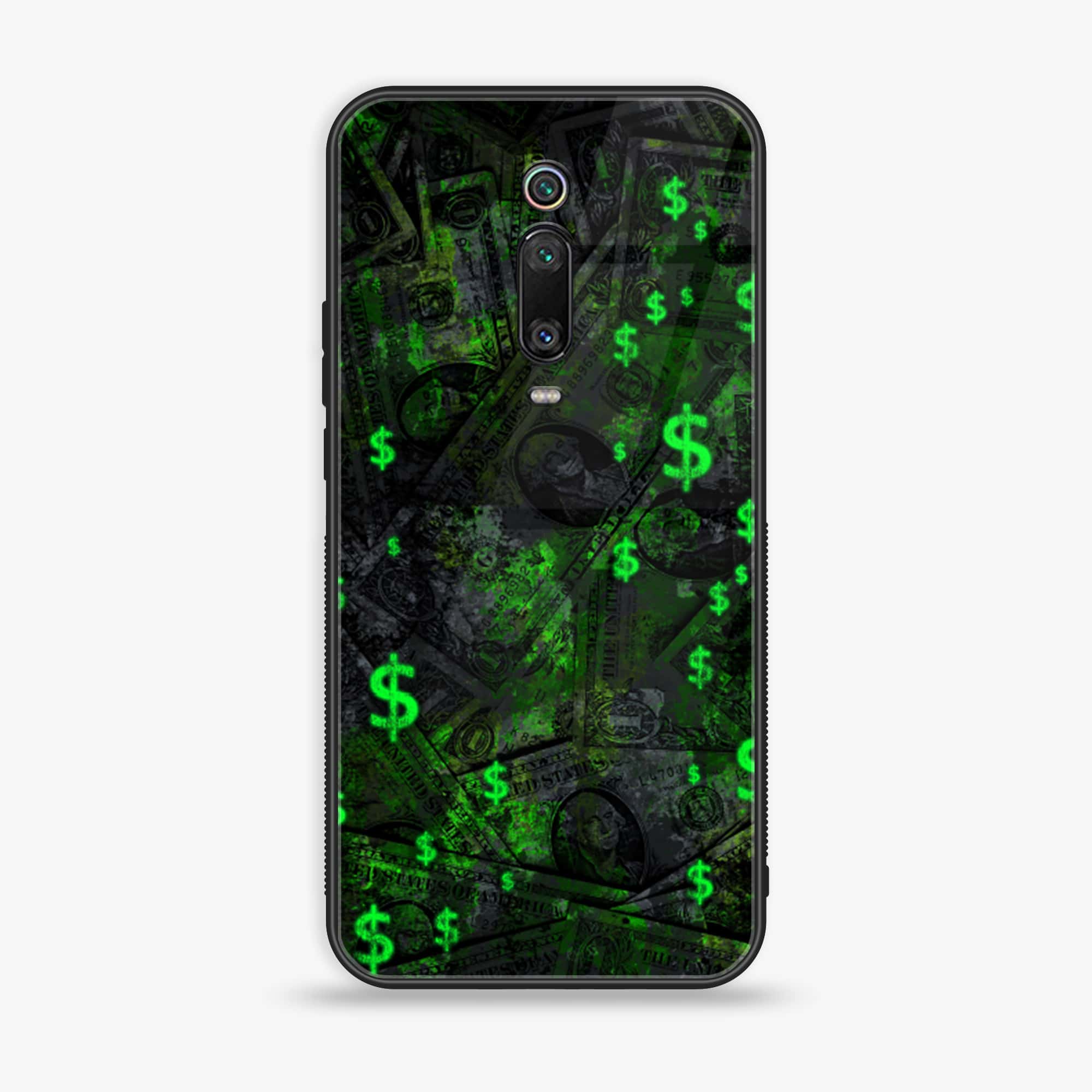 Xiaomi Mi 9T - Dollar Series - Premium Printed Glass soft Bumper shock Proof Case