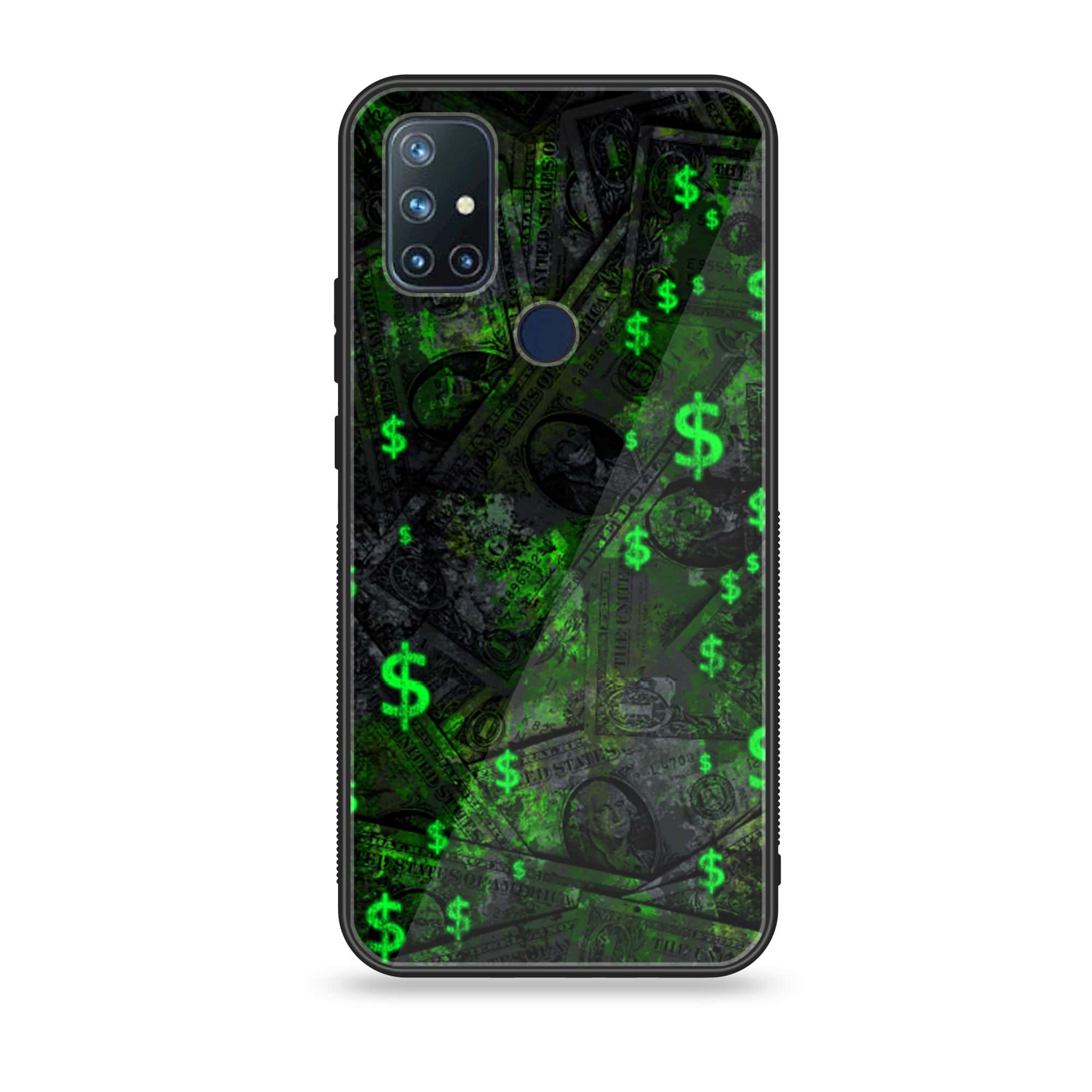 OnePlus Nord N10- Dollar Series - Premium Printed Glass soft Bumper shock Proof Case
