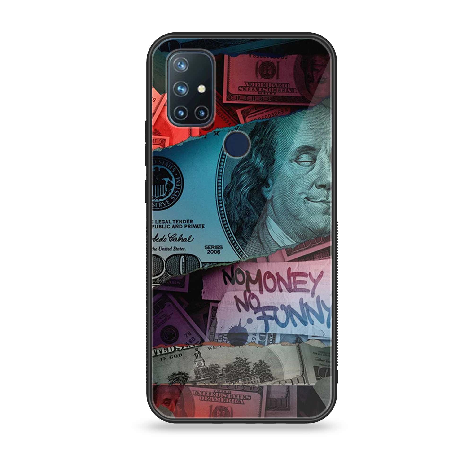 OnePlus Nord N10- Dollar Series - Premium Printed Glass soft Bumper shock Proof Case