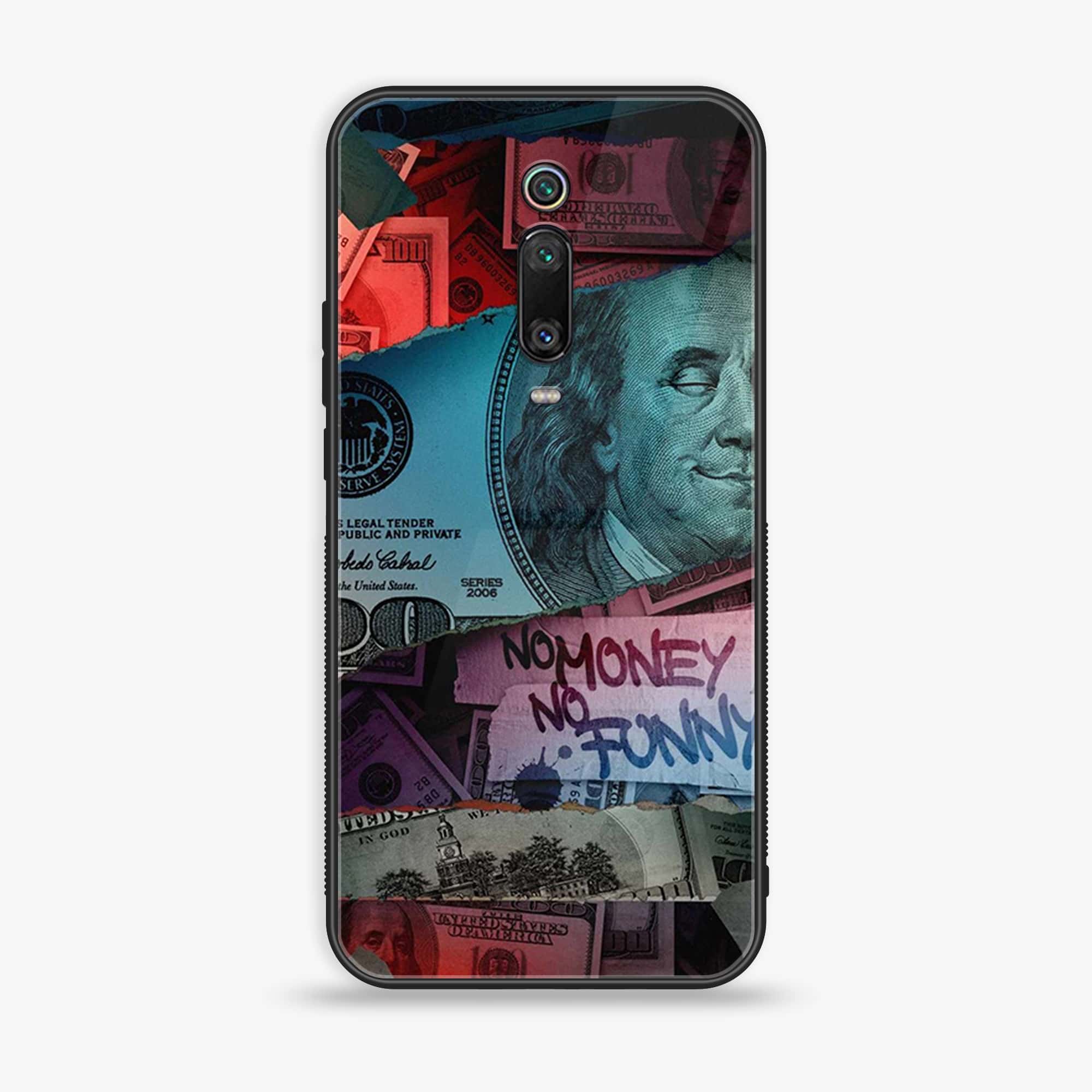 Xiaomi Mi 9T - Dollar Series - Premium Printed Glass soft Bumper shock Proof Case