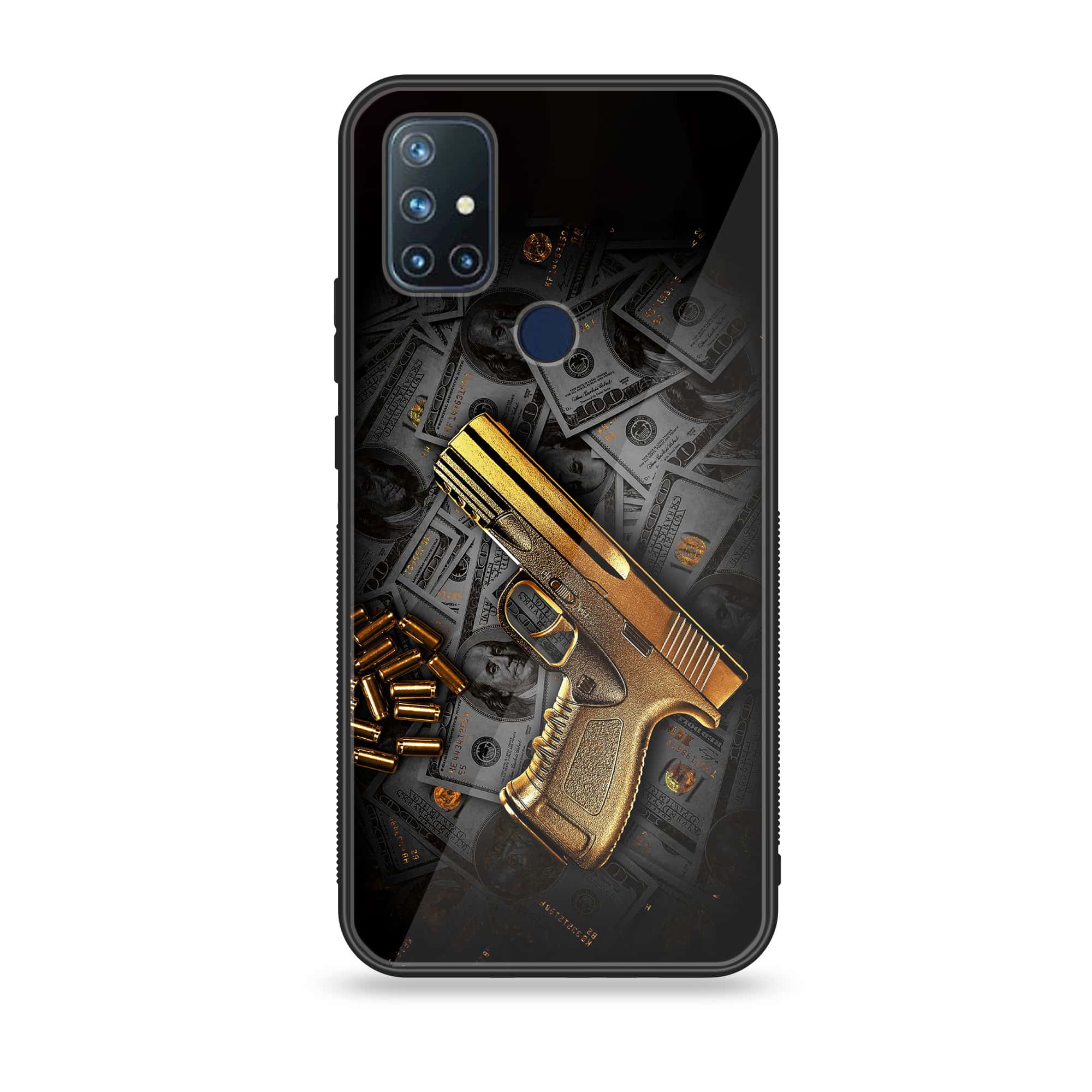 OnePlus Nord N10- Dollar Series - Premium Printed Glass soft Bumper shock Proof Case