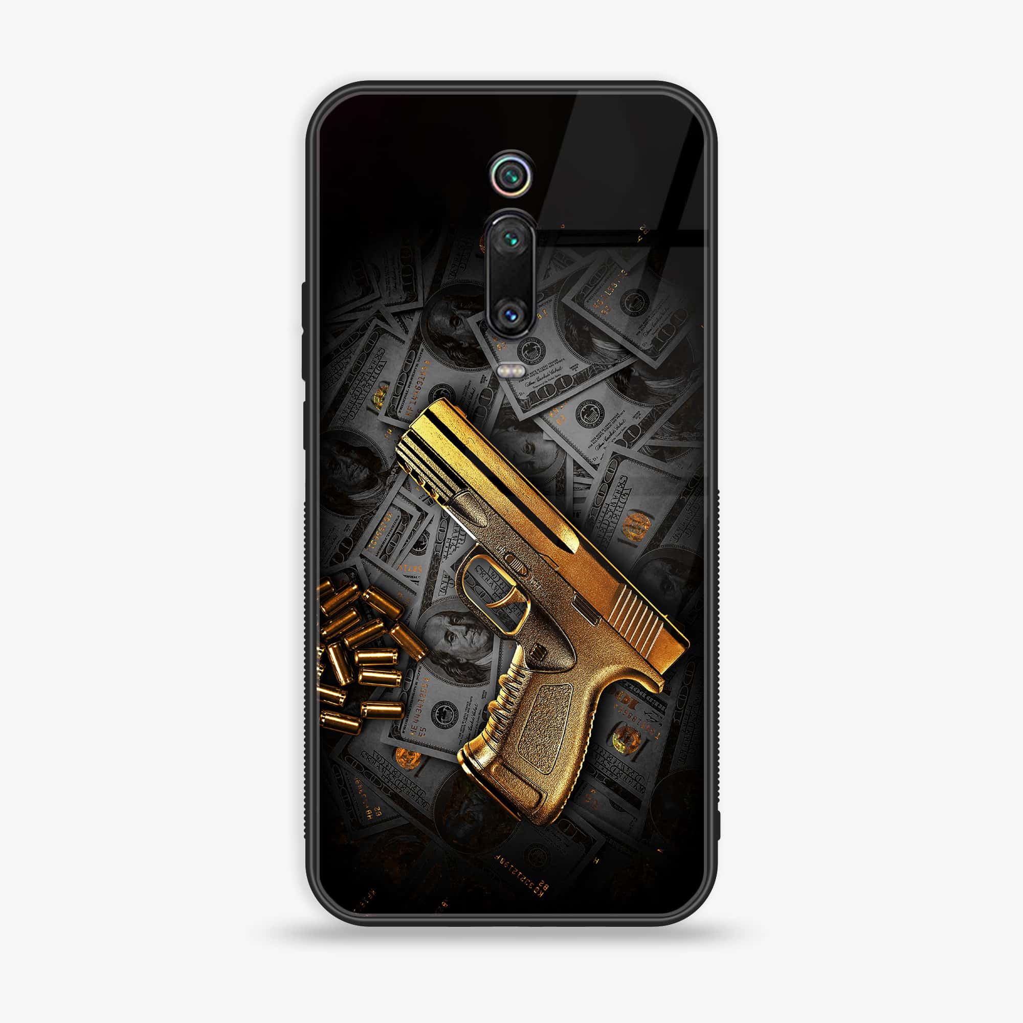 Xiaomi Mi 9T - Dollar Series - Premium Printed Glass soft Bumper shock Proof Case