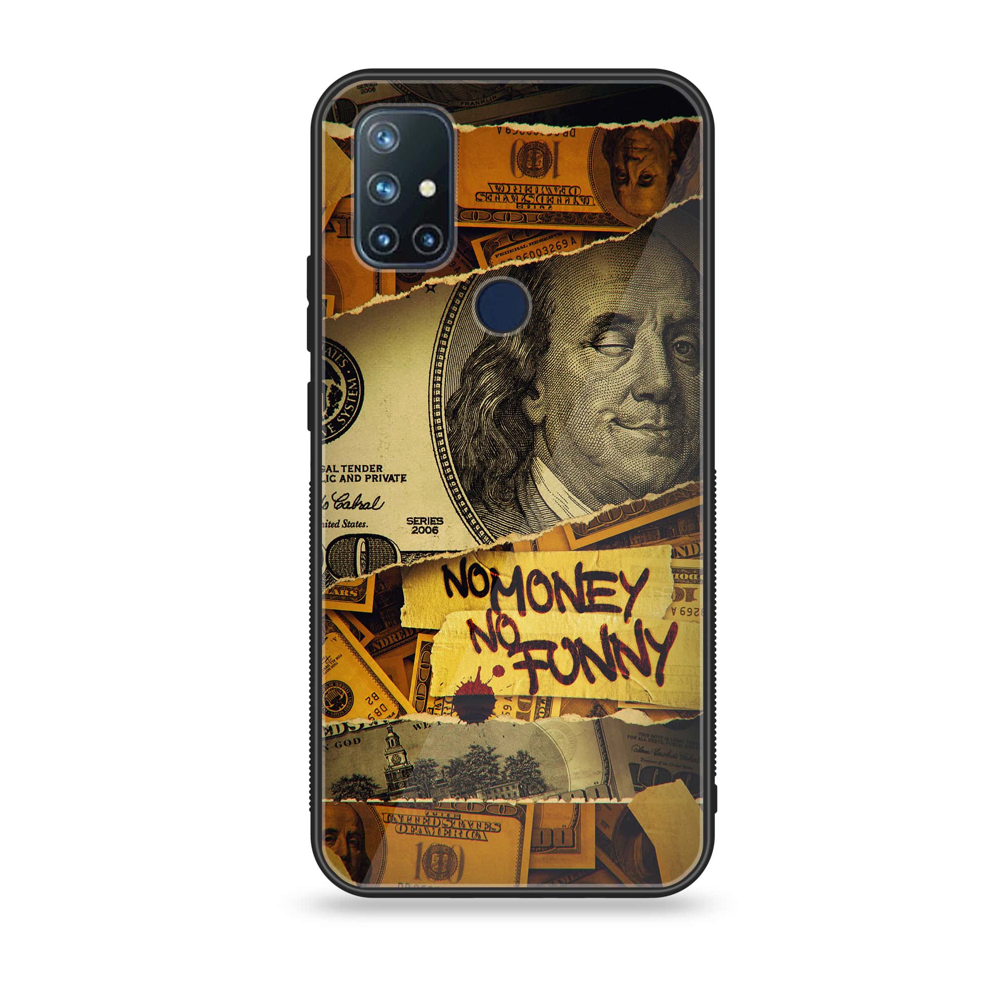 OnePlus Nord N10- Dollar Series - Premium Printed Glass soft Bumper shock Proof Case