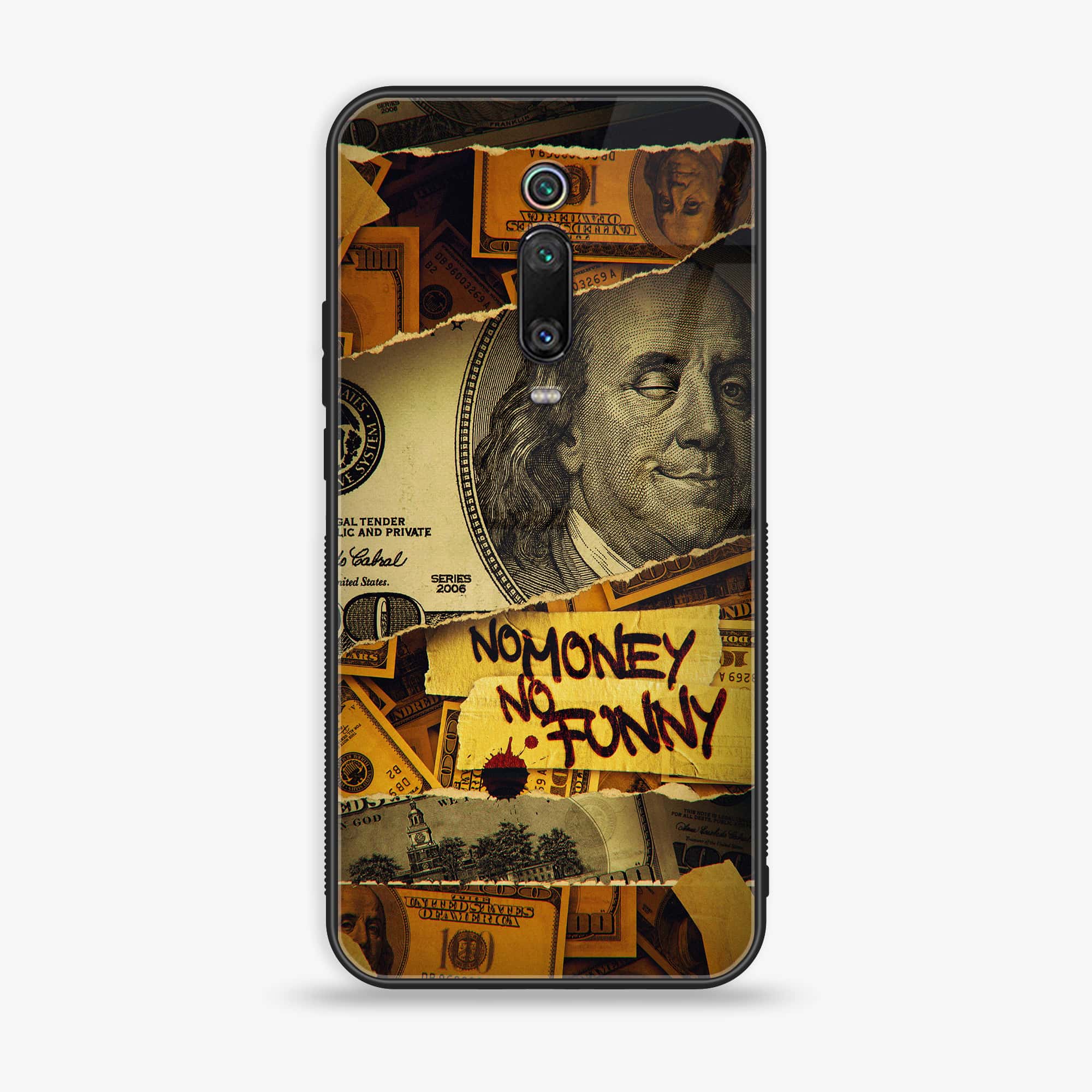 Xiaomi Mi 9T - Dollar Series - Premium Printed Glass soft Bumper shock Proof Case