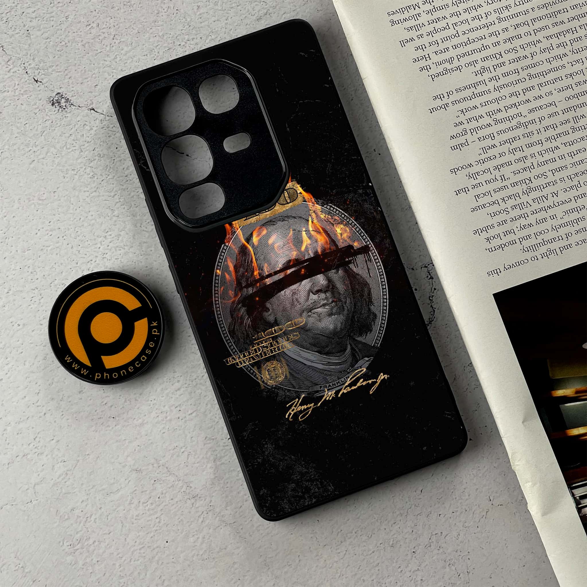 Infinix Note 50 Pro Plus - Dollar Series - Premium Metal Printed Soft Bumper Shockproof Case