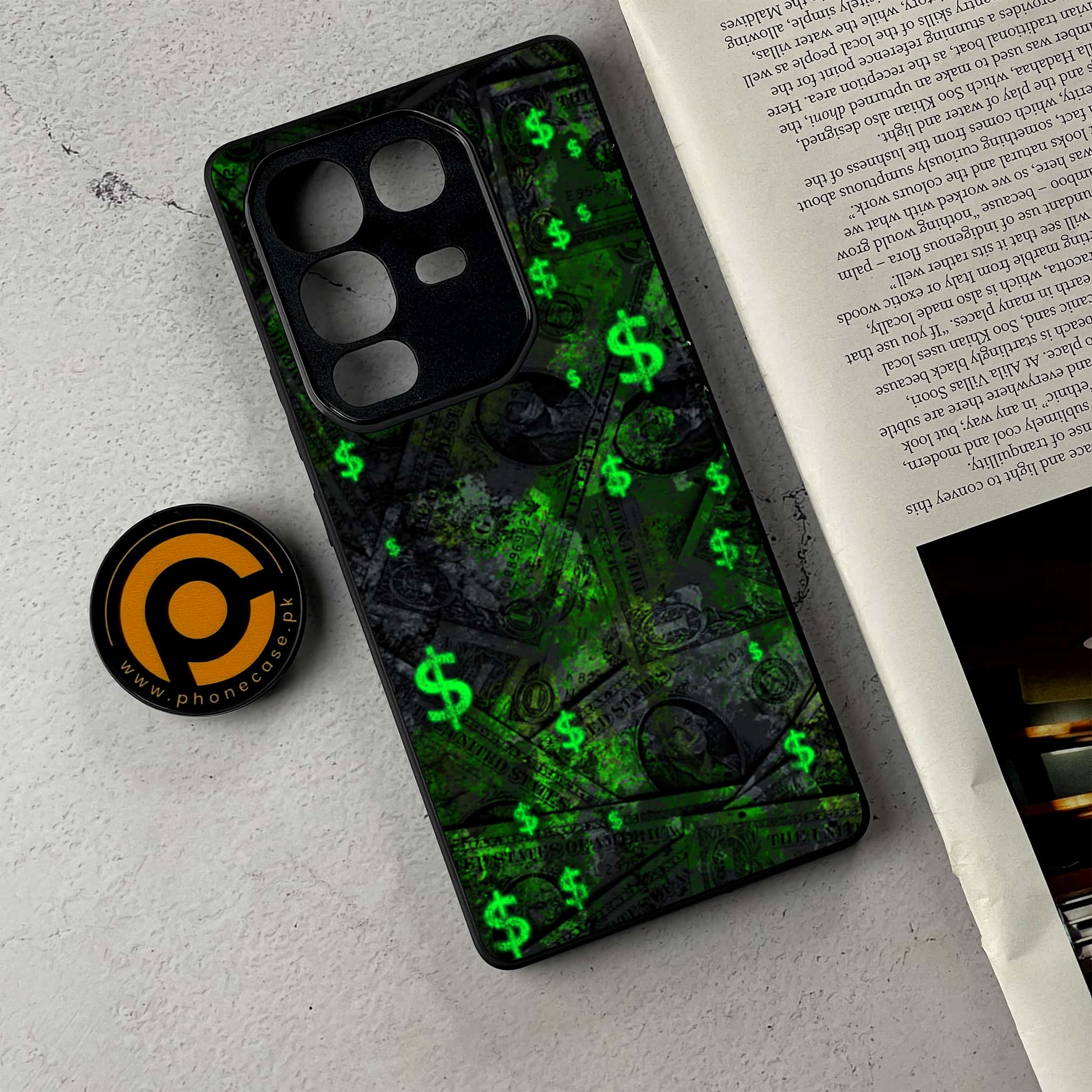 Infinix Note 50 Pro Plus - Dollar Series - Premium Metal Printed Soft Bumper Shockproof Case