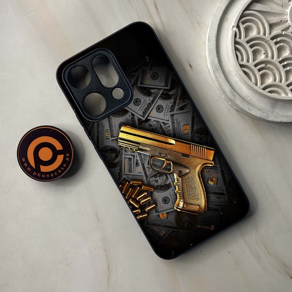 Oppo Reno 14 5G - Dollar Series - Premium Metal Printed soft Bumper shock Proof Case