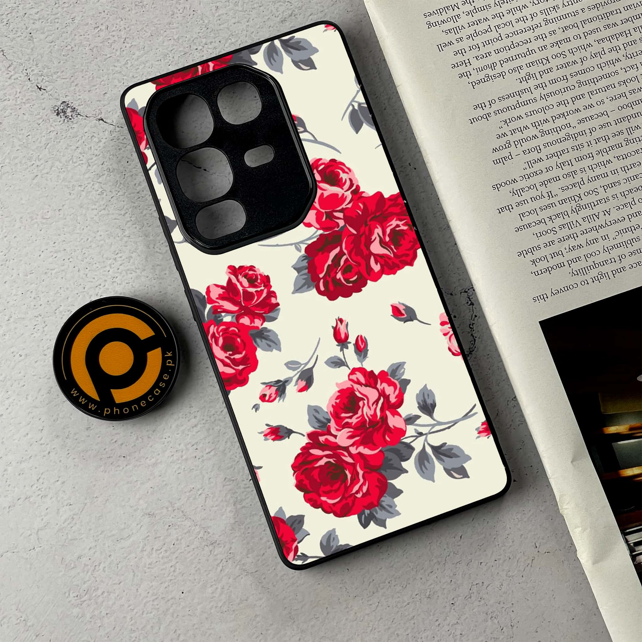 Infinix Note 50 Pro Plus - Floral Series Design 8 - Premium Metal Printed Soft Bumper Shockproof Case