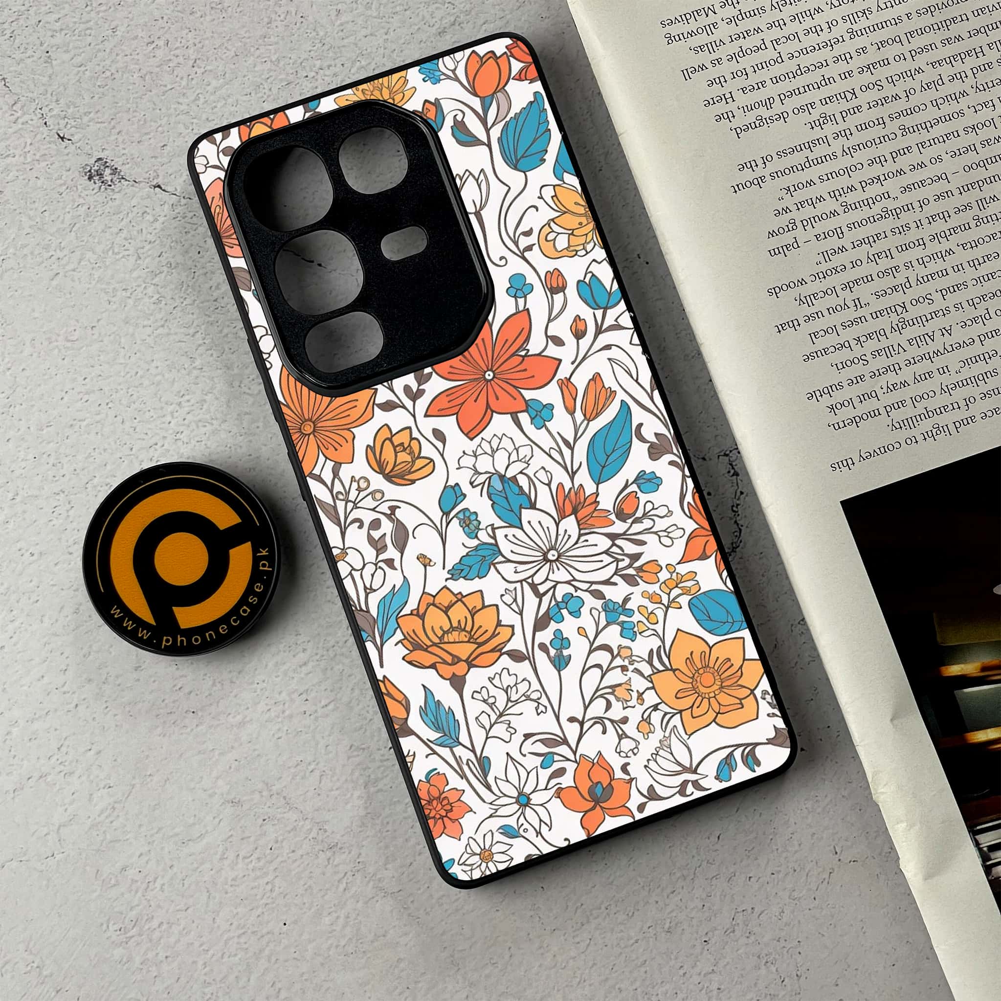 Infinix Note 50 Pro Plus - Floral Series Design 9 - Premium Metal Printed Soft Bumper Shockproof Case