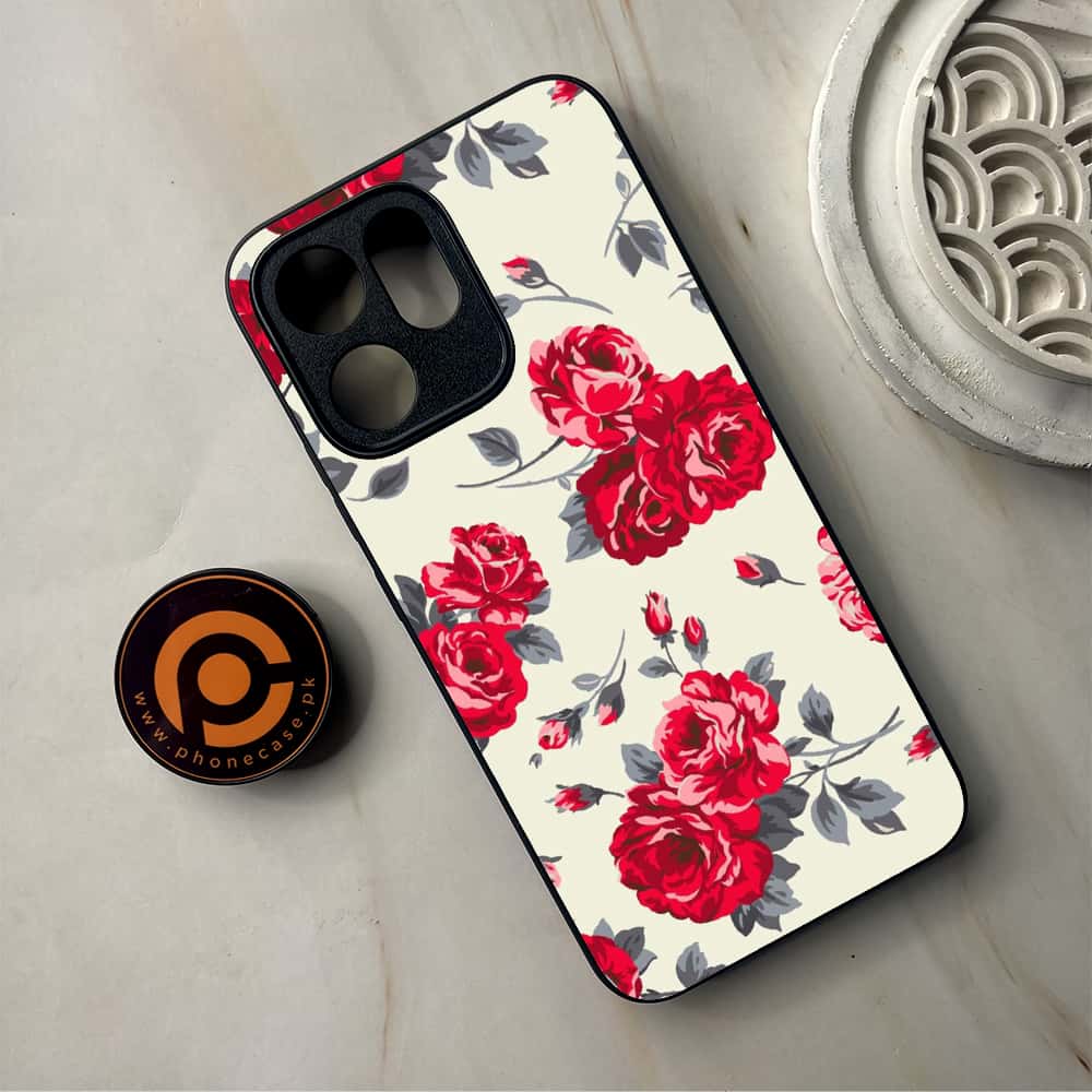 Oppo Reno 14F 5G -  Floral Series Design 8 - Premium Metal Printed Soft Bumper Shockproof Case