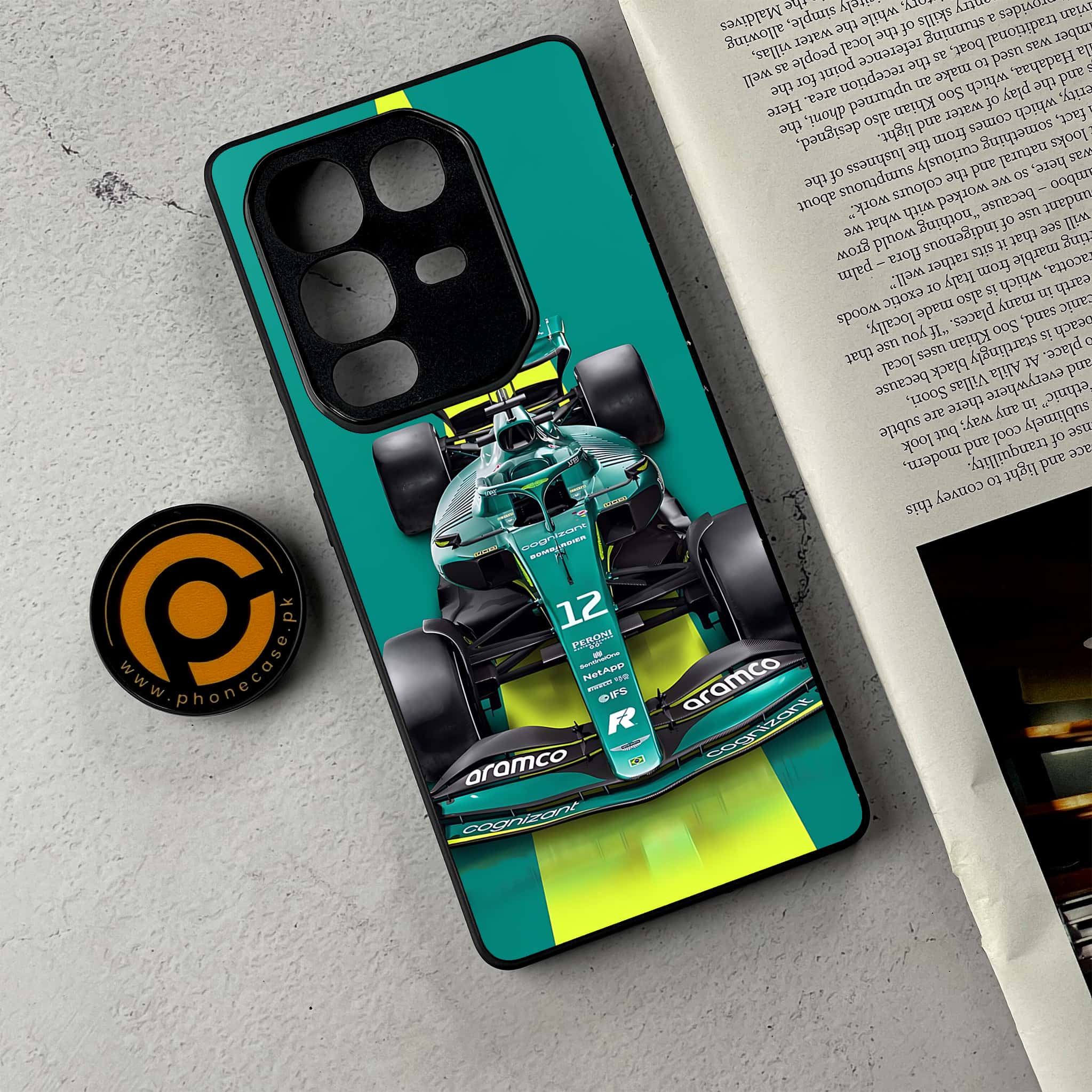 Infinix Note 50 Pro Plus - Formula 1 Design Series - Premium Metal Printed Soft Bumper Shockproof Case