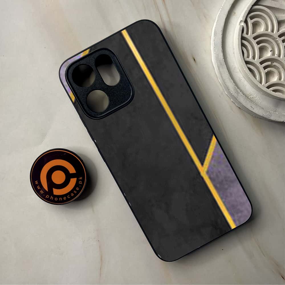 Oppo Reno 14F 5G - Geometric Marble Series - Premium Metal Printed Soft Bumper Shockproof Case