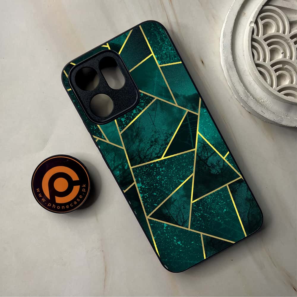 Oppo Reno 14F 5G - Geometric Marble Design 9- Premium Metal Printed Soft Bumper Shockproof Case CS-45744