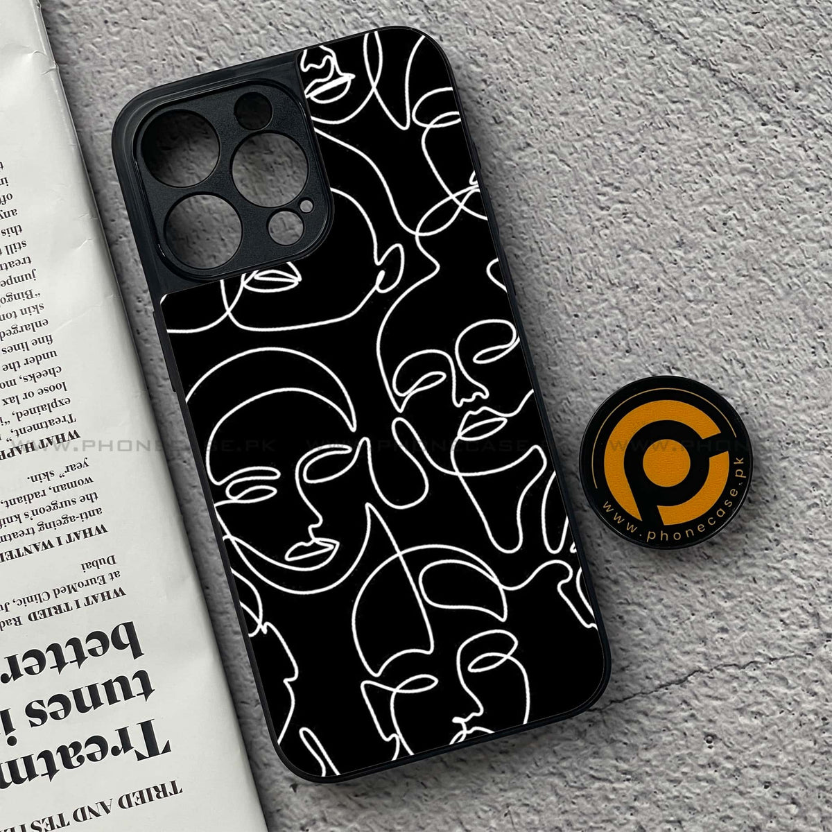Girls Line Art Series - Premium Metal Phone Case All Models