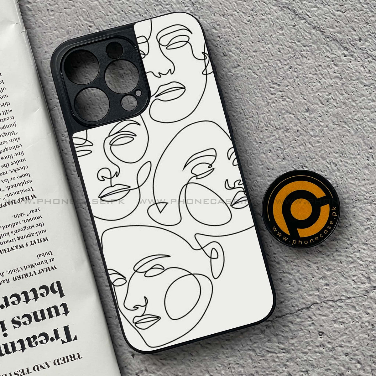 Girls Line Art Series - Premium Metal Phone Case All Models