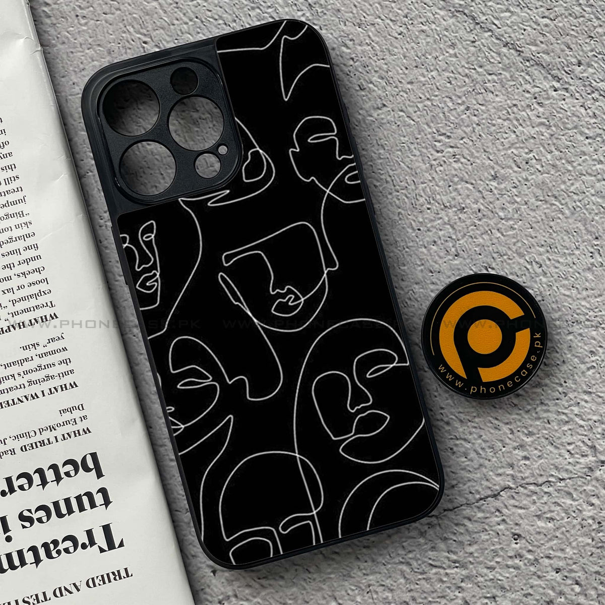 Girls Line Art Series - Premium Metal Phone Case All Models