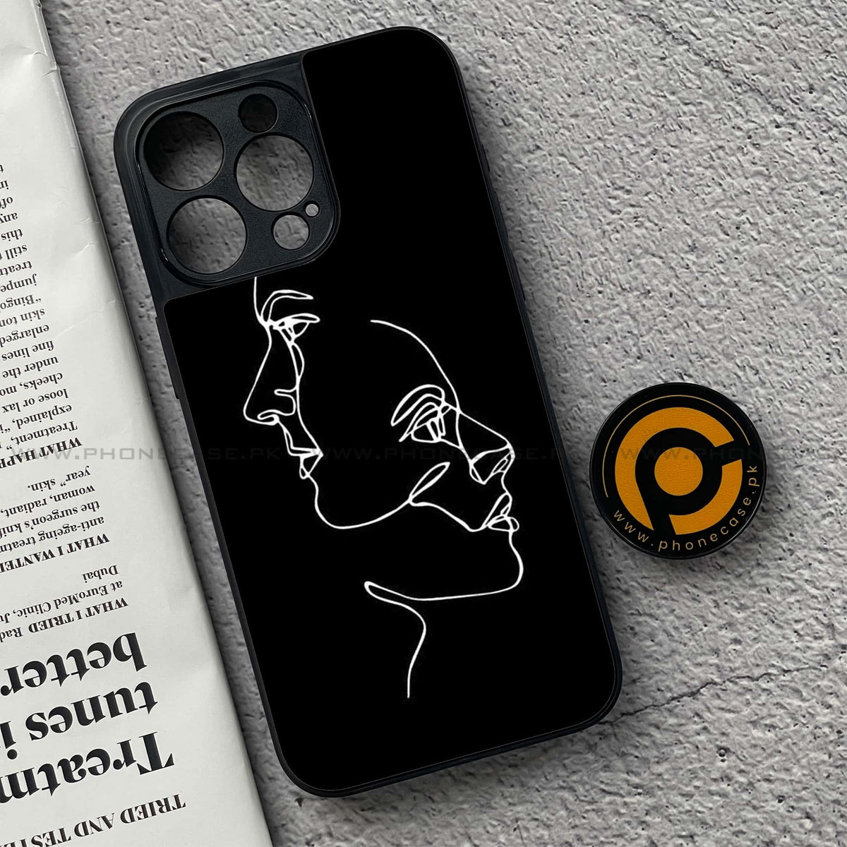 Girls Line Art Series - Premium Metal Phone Case All Models