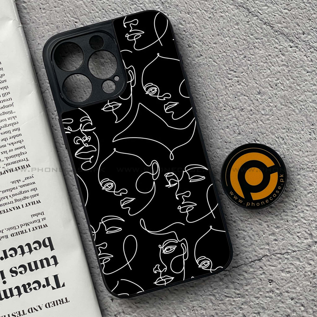 Girls Line Art Series - Premium Metal Phone Case All Models