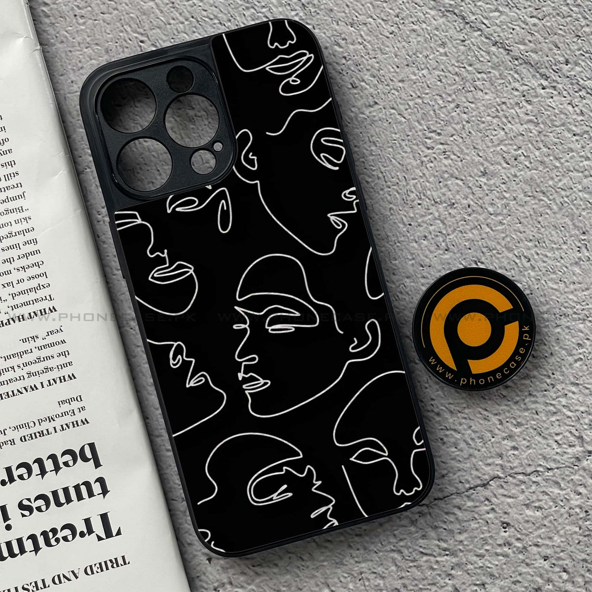 Girls Line Art Series - Premium Metal Phone Case All Models